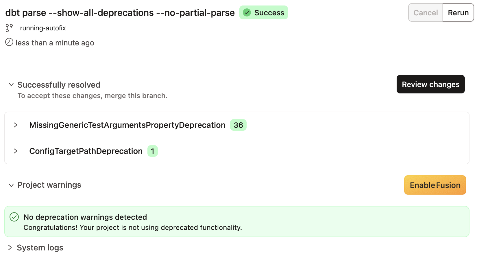Autofix complete Autofix complete